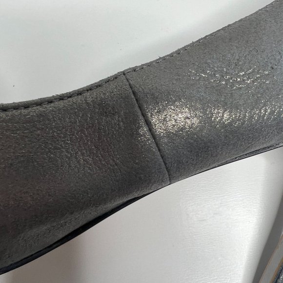 Sam Edelman Hazel Gray Glittered Metallic Satin Pointed Toe Pumps Size‎ 6 - Picture 8 of 11